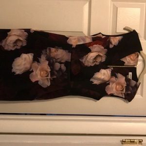 Calvin Klein floral neoprene dress